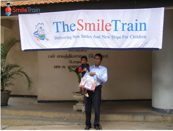 Smile Train bag donation ceremony